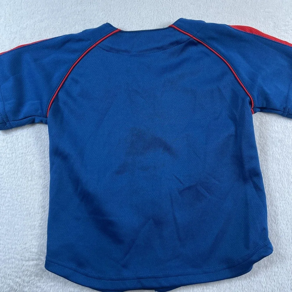 Chicago Cubs Jersey Boys Toddler 2T Blue MLB Baseball Nike Button Front